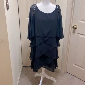 Beautiful formal dress with flowing layers.